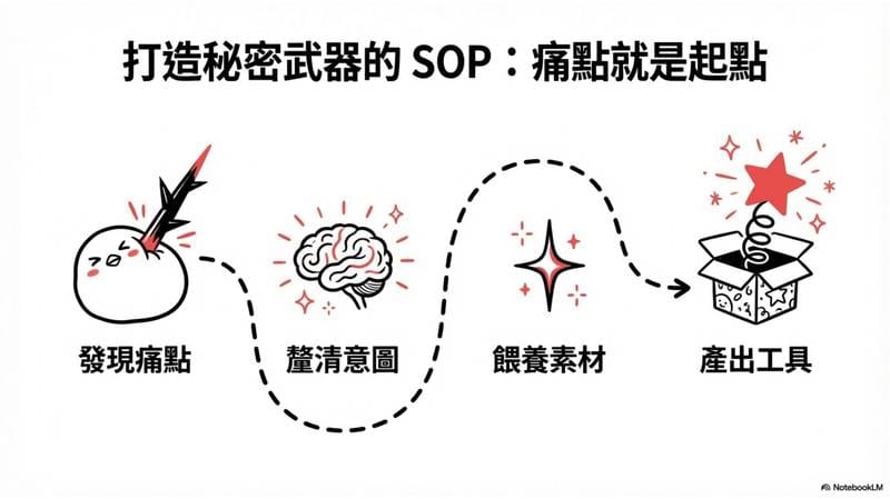 打造秘密武器的 SOP：痛點就是起點